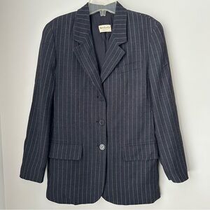Max & Co. Navy Pinstripe Blazer